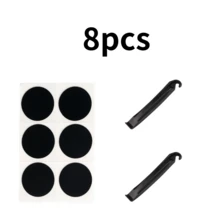 (8 Pcs) Bicycle Inner Tube Repair Kit, Including 6 Rubber Free Tire Repair Pieces And 2 Tire Pry Bar, Also Suitable For Motorcycles, BMX, And Inflatable Rubber. Bicycle Tire Repair Kit For Outdoor Use. - Multicolor - View 8