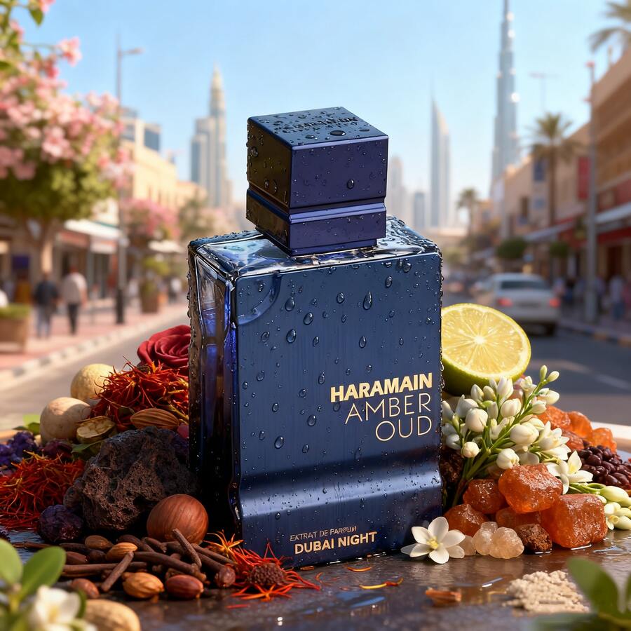 AL HARAMAIN – AMBER OUD DUBAI NIGHT – 60ML – Perfume Extract – For Men - Woody & Earthy - View 1