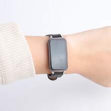 1pc Fashion Slim PU Leather Strap Compatible With Huawei Watch Band 10/9/8 Women/Men Correas,Thin Simple Bracelet Soft Adjustable Wristband Compatible With Huawei Band 10 9 NFC/8 NFC Smartwatch Accessories - With Hua Wei Band 10/9/8 - View 5