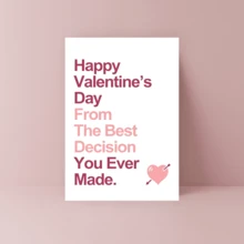 1pc Creative Valentine's Day Card The Best Decision You Ever Made Card, Funny Valentine Card Anniversary Card Birthday Card Valentines Card, Humorous Valentine's Day Gift - one-size - View 8