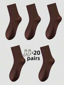 5 Pairs Thick Striped Mid-Calf Leg Warmers, Comfortable Casual Leg Warmers For Men And Women, Suitable For Leisure, Home, Outdoor Sports, Soft And Thick Winter Leg Warmers For Daily Life, Warm Christmas Gift For Dad, Unisex, Suitable For Cold Weather, Long Leg Warmers, Thick Winter Leg Warmers, Suitable For All Year Round Use [5/10/15/20/30/40/50/100 Pairs] [The Picture Is Beautified, And There May Be Some Differences Between The Actual Product And The Picture, Which Is A Normal Phenomenon]