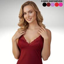 Set Of 2 Women's Microfiber Baby Doll Pajamas With Lace - Sexy And Comfortable - 黑紅 - 查看 4