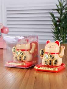 1 件迷你 2.5 英寸招财猫摆件，适合居家、车内、商务开业、节日礼物的风水装饰 - 2.5吋搖手招財貓 - 查看 9