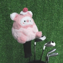 1个全新独特精灵高尔夫球杆套，男女通用高尔夫球杆保护套 - 粉色 - 查看 2