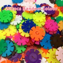 200/120 件彩色塑料积木套装 - 编号字母、雪花等 - 万圣节和圣诞节的理想节日礼物，益智玩具|充满活力的装饰|塑料，积木玩具 - 彩色 - 查看 8