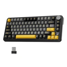 Bàn phím chơi game ATTACK SHARK X85PRO, 3 chế độ, thiết kế gioăng, màn hình, công tắc Blueberry, có thể thay nóng không dây 2.4G, Bluetooth 5.0, có dây USB, lập trình keymap, đèn RGB, pin 4000mAh, phím PBT có núm kim loại, 81 phím cho PC, tương thích với Windows - Nhiều màu - Xem 11