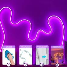 LQHZMYY RGB Music LED Smart Lamp, Party Neon Light That Flashes With Music, 4 Music Modes Suitable For Various Occasions, Party, Gathering, First Choice Atmosphere Light, Applicable For Multiple Scenarios - Colored Light - View 9