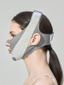 1件/2件装女士弹力提拉紧致V字睡眠眼罩，透气可重复使用瘦脸带，适合日常佩戴、看电视、运动或休闲。