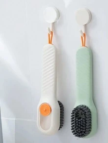 Handheld Cleaning Brush With Built-In Soap Dispenser, Compact For Narrow Spaces Kitchen Household & Home Use, Multi-Functional Manual Scrub Brush For Dishes Pots, Ideal For Families & Cleaning Enthusiasts, Gift For Thanksgiving Christmas Birthdays Family Friends