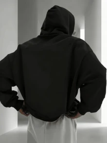1PC Couples' Outfits - Valentine's Day ClothingMerry Christmas I LOVE MY GIRLFRIEND MY BOYFRIEND Design Graphic Hoodie Y2K  Couples' Hoodies For Men & Women - Winter Fleece Warm Casual Sweatshirts, Perfect Gift For Her On Valentine's Day, Christmas & New Year - 男款-黑色 - 查看 2