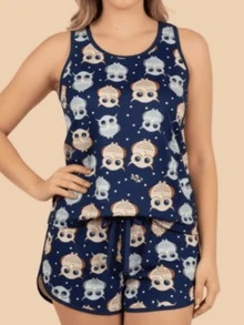 FEMINNITA Baby Doll Isabel Swimming Tank Top - Marine - View 3