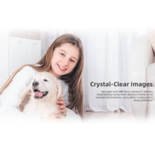 PANDA Z3室内安防摄像头，2.4G WIFI蓝牙移动侦测，婴儿/宠物监视器，4MP高清AI智能无线摄像头，报警推送，双向语音，兼容Alexa - 白色 - 查看 5