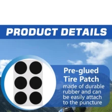 (8 Pcs) Bicycle Inner Tube Repair Kit, Including 6 Rubber Free Tire Repair Pieces And 2 Tire Pry Bar, Also Suitable For Motorcycles, BMX, And Inflatable Rubber. Bicycle Tire Repair Kit For Outdoor Use. - Multicolor - View 4