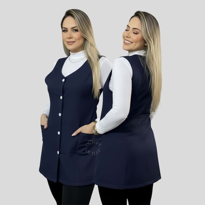 elegante  Casual    Botões na frente