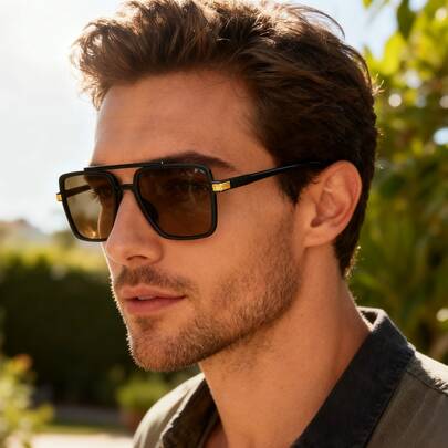 1副男士时尚优雅高端时尚眼镜