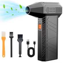 New Violent 130000 RPM Brushless Motor Powerful Blower High Speed Dust Blower Fan Pocket Mini Turbo Fan Mini Vacuum Cleaner - màu đen - Xem 1