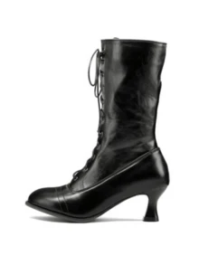 Women's Ankle Boots Lace-Up Pointed Toe Kitten Heels Victorian Boots Women Vintage Y2K Boots Goth Boots Party Dress Cosplay Boots Fashion Shoes For Halloween Christmas - 黑色 - 查看 6