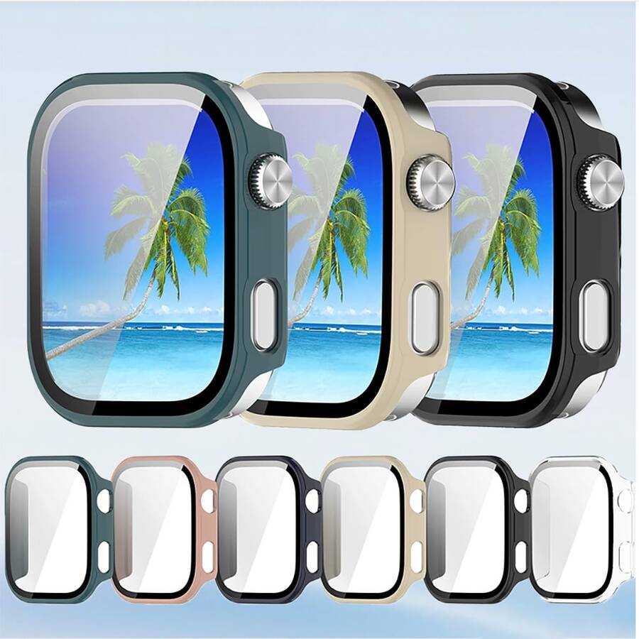 1pc Glass+PC Case Compatible With Xiaomi Redmi Watch 6 Smart Watch,Durable PC Hard Material Cover Sweatproof Anti-Scratch Bumper Shell Decoration Protection For Redmi Watch 6 Accessories - With Redmi Watch 6 - View 1