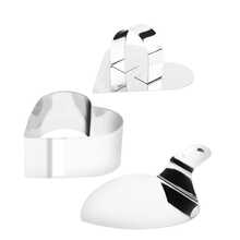 3pcs Mousse Cake Mold Set - Base, Pusher, Round & Heart Shaped Molds, Baking Tools