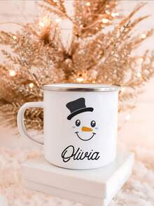 1pc Customizable Snowman Family Mug, Personalized Christmas Gift Set | Couples, Friends Holiday Gift Matching Mug Set, Suitable For Hot Chocolate, Coffee, Tea - Christmas Cups - View 8