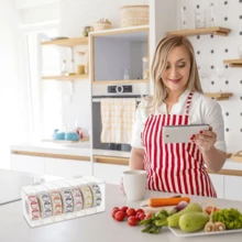 Acrylic Day Of The Week Covered Label Dispenser 7-Slot Dispenser Day Of The Week Label Dispenser Wall Mount Sticker Roll Dispenser For 1",3/4"Day Of The Week Stickers 1 Inch Label Dispenser (No Label) - Transparent - View 5