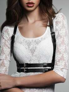 女士真皮胸带 纯素皮革胸带 情人节礼物 女士真皮马具