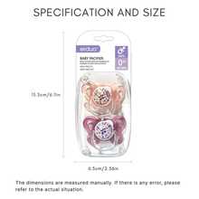 1個/2個 矽膠嬰兒安撫奶嘴附防塵蓋，100%矽膠乳頭正畸安撫奶嘴，新生兒必需品 - 彩色 - 查看 11