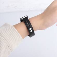 1pc Fashion Slim PU Leather Strap Compatible With Huawei Watch Band 10/9/8 Women/Men Correas,Thin Simple Bracelet Soft Adjustable Wristband Compatible With Huawei Band 10 9 NFC/8 NFC Smartwatch Accessories - With Hua Wei Band 10/9/8 - View 8