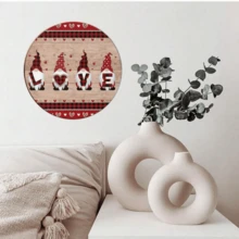 1pc Happy Valentine's Day Dwarf Metal Sign Plaque (8 Inch X 8 Inch/20 X 20 Cm), Round Plaque, Wall Decor, Home Decor, Room Decor, Porch Decor. Suitable For Bar, Kitchen, Cafe, Home Office Decor, Party Decor, Valentine's Day And Holiday Gift, Holiday Decor | Vibrant Metal Sign | Durable Metal Sign, Metal Wall Art Decor, Random Hole Placement - 1PC - View 7