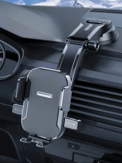 1pc New Car Air Vent Mount Phone Holder, Adjustable Navigation Bracket With Auto Lock Suction Cup Compatible With IPhone, Android Phone, Gift For Birthday, Family, Friends For Summer Air Vent Phone Holder, Car Accessories, Car Phone Holder