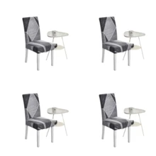 1/4/6 件几何图案弹力餐椅套，印花椅套，适用于家居装饰、酒店、餐厅和派对装饰 - 彩色 - 查看 10