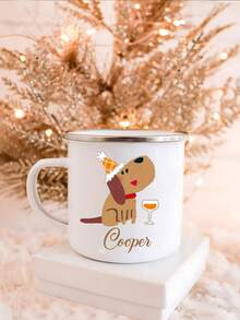 1pc Customized Name Personalized Gift White Ceramic Mug, Can Customize Dog Breed And Name, Perfect Gift For Him/Her, Summer Iced Coffee Cup, Camping Mug, Unique Gift For Special Occasions, Personalized Photo Coffee Cup, Customized Camping Cup, Customized Christmas Gift, Personalized Anniversary Photo Mug, Perfect Gift For Family, Friends, Babies, Gift For Dog Lovers - Exquisite Cups - View 9