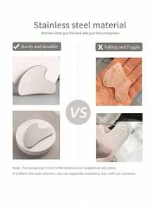 Stainless Steel Heart-Shaped Gua Sha Board - Face & Body Massage Gua Sha Tool, Reduces Swelling And Tightens Skin, Portable Smooth And Durable Gua Sha Board, Suitable For Home Spa, Self-Care And Beauty Professionals (Silver) - Multicolor - View 10