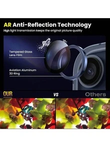 3片装蓝色摄像头镜头保护膜，兼容 17 Pro Max，超强高清独立镜头保护膜，防刮擦，9H超薄钢化玻璃防刮镜头盖，防震摄像头保护圈，兼容 17 Pro、17 Air、17、16 Pro Max、15 Pro Max、14 Plus、14 Pro、13、12、11，完美贴合，防刮擦，兼容手机壳，超清晰钢化玻璃金属摄像头镜头保护膜，适用于日常防护、办公、居家使用，防水防摔。 - 藍色 3 件裝 - 查看 3