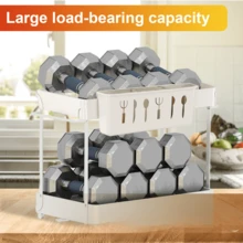 1PC Dish Drying Rack, Dish Drainer Over Sink ,2 Tier Metal With Cutlery Holder Detachable Kitchen Storage Rack ,Conduit Self-Draining ( 40x28x36.5cm) - 白色 - 查看 3