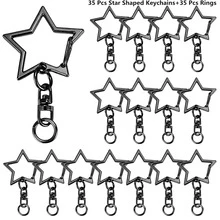 20/40/70个金属弹簧扣钥匙扣，4色旋转钩钥匙圈，带链条和开口环，适用于DIY工艺品、包包装饰、钥匙扣配件