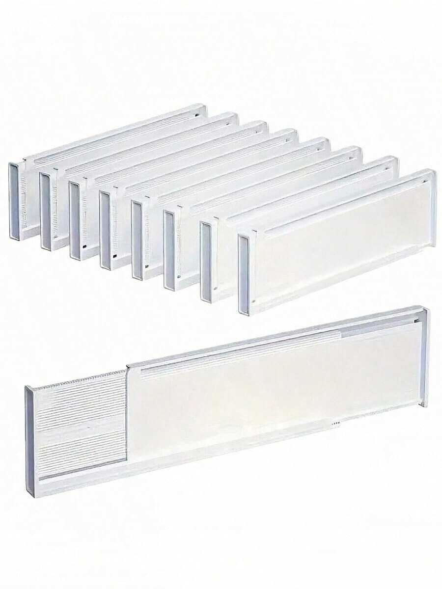 8pcs Drawer Divider, Adjustable Drawer Dividers For Clothes, Expandable Kitchen Drawer Organizer, Plastic Dresser Separators For Baby Clothes, 3.35"High, 10.91-20.67", Installed By Double-Sided Tape Decorations Autumn Decor Festival Decor Room Decor Home Decor Fall Decor Bedroom Decor - Multicolor - View 1