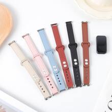 1pc Fashion Slim PU Leather Strap Compatible With Huawei Watch Band 10/9/8 Women/Men Correas,Thin Simple Bracelet Soft Adjustable Wristband Compatible With Huawei Band 10 9 NFC/8 NFC Smartwatch Accessories - With Hua Wei Band 10/9/8 - View 1