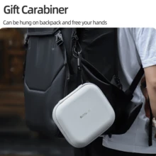 适用于 Osmo Nano 的 1 个便携收纳包，采用便携式 PU 皮革和 EVA 材料，橙色、黑色和灰色可选，中号，适合旅行摄影、Vlog 和户外探险，收纳 Osmo Nano 配件，方便携带，提供全面保护，小巧轻便。