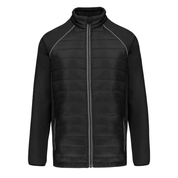 Men Denim Jackets - 黑色/銀色 - 查看 1