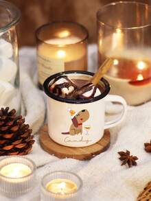 1pc Customized Name Personalized Gift White Ceramic Mug, Can Customize Dog Breed And Name, Perfect Gift For Him/Her, Summer Iced Coffee Cup, Camping Mug, Unique Gift For Special Occasions, Personalized Photo Coffee Cup, Customized Camping Cup, Customized Christmas Gift, Personalized Anniversary Photo Mug, Perfect Gift For Family, Friends, Babies, Gift For Dog Lovers - Exquisite Cups - View 2