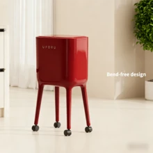 No Bending Kitchen Trash Can, Luxury High-End Large Capacity Mobile Garbage Bin For Home & Living Room