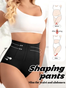 Women's Seamless Plus Size Shapewear Pants, Strong Waist Compression, Curve-Hugging Fit, Comfortable For Sports And Casual Wear
