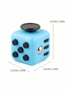 1pc Fidget Toy Anti-Anxiety Dice Stress Relief Attention Cube Plastic Game Relaxation Anti-Pressure Cube Toy Gift - Multicolor - View 2
