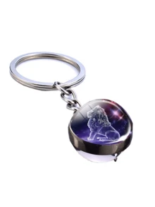 12 Zodiac Keychains, Glass Ball Pendant, Car Keychain, Durable, High Gloss, Can Be Hung On Backpacks, Wallets, Car Keys, Suitable For Women, Men, Best Friends, Sisters, Mother's Day, Christmas, Valentine's Day, Thanksgiving, Easter, Back To School, Graduation Season And Other Occasions