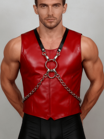 1PC Chain Body Harness Stainless Steel Men And Women Metal O-Ring Unisex Body Harness Handmade Garter Festival Wear Rave Outfit