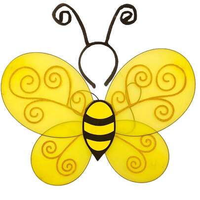 Conjunto de disfraz de abeja, incluye diadema y alas de abeja, apto para hombres y mujeres, regalo de Navidad