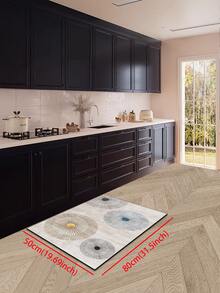 【热销！！！】1 件装软橡胶厨房地垫，3.5 毫米厚，简约风车图案，吸水性强，可自行裁剪以适应厨房尺寸，表面织物材质，中间海绵层，底部橡胶层，适用于厨房地毯、厨房装饰、婚礼装饰、家居装饰、浴室地垫、玄关地垫、洗衣房地垫、走廊地毯、客厅地垫等。 - 彩色 - 查看 13