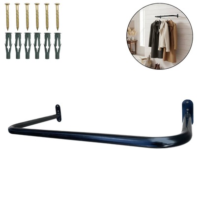 Arara Cabideiro 60cm Fixação De Parede Aço Reforçado Estilo Moderno Para Roupas Organização Closet Loja