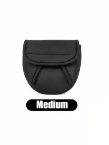 便携式渔线轮保护袋，配有可调节肩带，男女通用，经久耐用，可保护渔线轮，适用于户外垂钓，包括纺车轮和鼓式渔线轮。此款渔线轮保护袋包含渔具和户外垂钓配件。